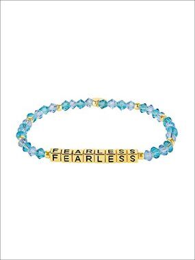 14K Gold Plated Fearless Affirmation Stretch Bracelet Inspirational Gift